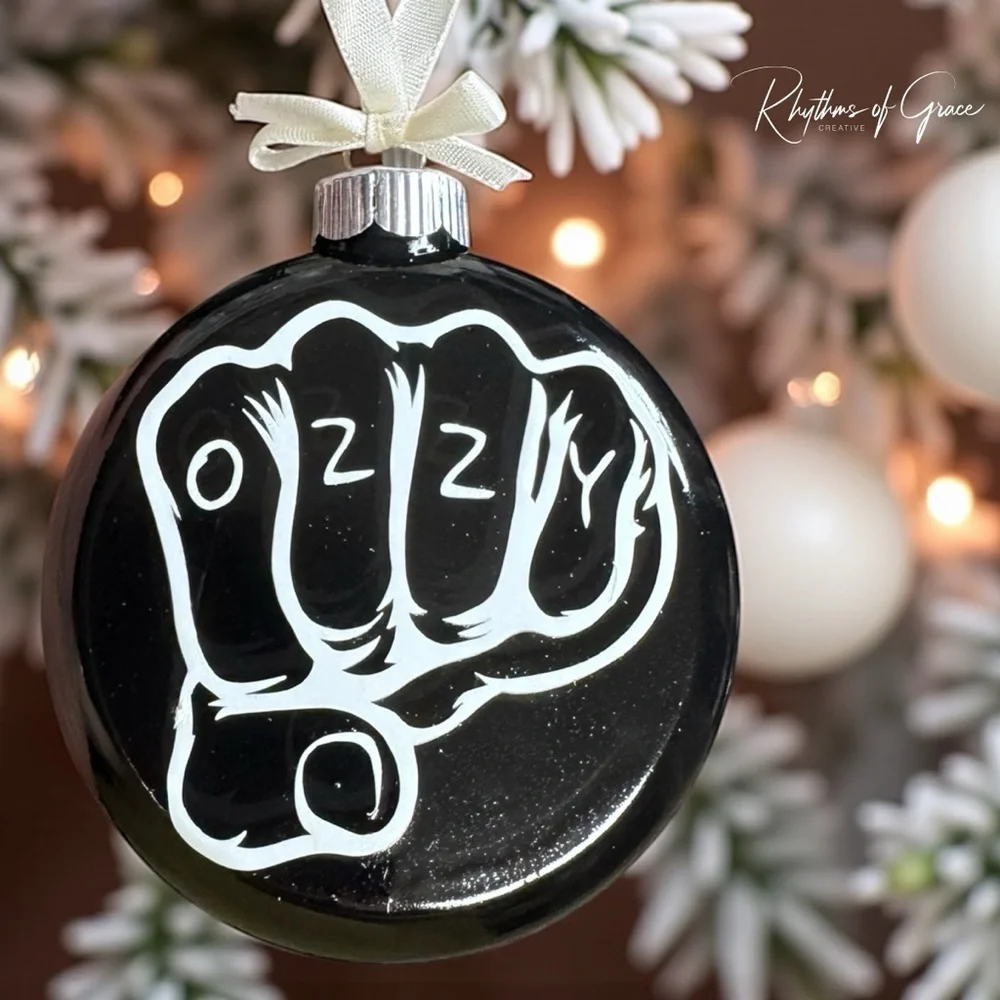 Celebrate a Legend: Hand-Painted Ozzy Christmas Ornaments! 🎶 Custom Made